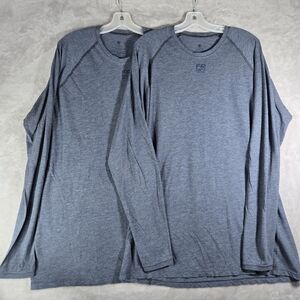 Tyndale FR CAT1 NFPA 2112 Long Sleeve Mens Size Large Long Blue Lot Of 2